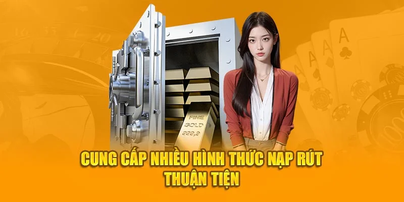 Cung cấp nhiều hình thức nạp rút thuận tiện Cung cấp nhiều hình thức nạp rút thuận tiện
