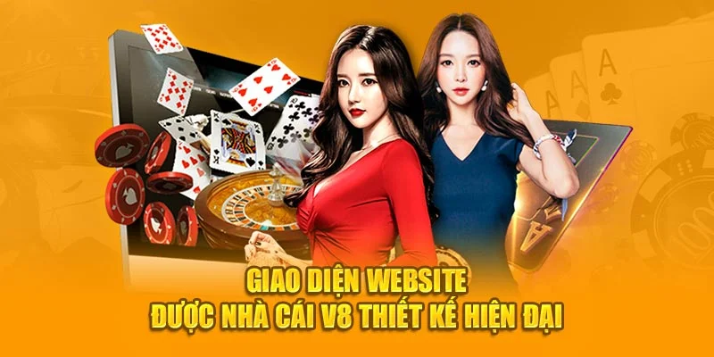 Giao diện website được V8 thiết kế hiện đại Giao diện website được V8 thiết kế hiện đại